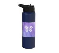 Mariposa y punto y coma Conciencia de salud mental Guerrero Suicidio Stainless Steel Insulated Water Bottle