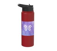Mariposa y punto y coma Conciencia de salud mental Guerrero Suicidio Stainless Steel Insulated Water Bottle