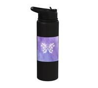 Mariposa y punto y coma Conciencia de salud mental Guerrero Suicidio Stainless Steel Insulated Water Bottle