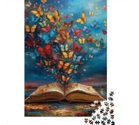 Mariposas del Libro Set De Rompecabezas 1000 Piezas, Papel Grueso, Decoración Interior, Regalo Año Nuevo, Relajación En Casa, Juego Cerebral 52x38cm/1000pcs