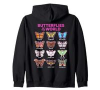 Mariposas del Mundo Linda Mariposa Kawaii Sudadera con Capucha