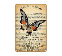 Mariposas Deslumbrantes Cantan Una Canción para Ti Cartel De Chapa Divertida Carteles De Pared De Metal Retro Pared Muestra Placa para Tienda Cocina Salón