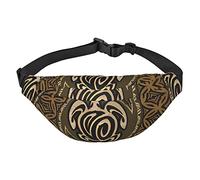 Mariposas doradas y blancas negras adecuadas para deportes, correr, viajar, al aire libre, riñonera unisex para hombres y mujeres, Tapa hawaiana Honu Turtle, Talla única, Mochila para bicicleta