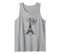 Mariposas en París - Torre Eiffel de París Diseño Grá Camiseta sin Mangas