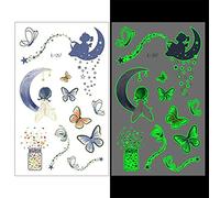 Mariposas, hadas, meteoritos, niños, tatuajes temporales, pegatinas luminosas para fiesta de cumpleaños, regalo, seguridad infantil