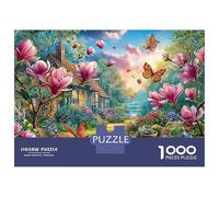Mariposas Jigsaw Hermosa Magnolia Puzzle Mil Piezas Papel Resistente para Jóvenes Adultos - Entretenimiento Mejora Concentración 70x50cm/1000pcs