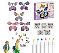 Mariposas mágicas blancas para colorear, juguetes para criar mariposas, tarjetas de mariposas, mariposas mágicas voladoras, hada mágica, mariposa voladora, primavera