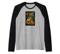 Mariposas polinizadoras, Abejas, colibríes Entre Flores Camiseta Manga Raglan