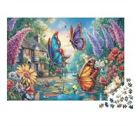 Mariposas Rompecabezas 1000 Piezas Mariposa Art Print Estéticos Y Desafiantes Decoración del Hogar Regalos para Mujeres, Regalos para Hombres Entretenimiento Creativo para Adultos Y Niños Mayores D