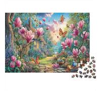 Mariposas Rompecabezas Clásico 1000 Piezas para Adolescentes Y Adultos, Cartón Reciclado,Magnolia Mariposa Decoración Interior, Regalo Día De Caja, Reto Mental 38x26cm/1000pcs