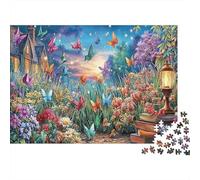 Mariposas Rompecabezas DIY 1000 Piezas para Adolescentes, Papel Grueso,Colorful Mariposa Garden Decoración Mural, Regalo Navideño, Reto Cerebral 38x26cm/1000pcs