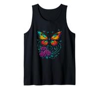Mariposas Y Alambre Espino Estética Camiseta sin Mangas