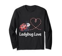 Mariquita con corazones Amante de insectos Mariquita Adulto Niños Hombres Mujeres Manga Larga