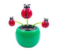 Mariquita de plástico reutilizable con energía solar, adorno para coche, juguete oscilante y proceso profesional