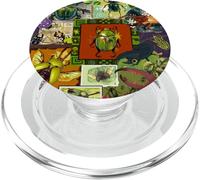 Mariquitas Vintage Little Bugs Insect Entomología Collage PopSockets PopGrip para MagSafe