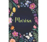Marisa: Taccuino A5 | Nome personalizzato Marisa | Regalo di compleanno per moglie mamma sorella figlia ... | Design: primavera e farfalle | 120 pagine a righe, piccolo formato A5 (14.8 x 21 cm)