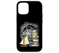 Maritim Niños Niño Niña Niño Rana Bote Brújula Viaje Carcasa para iPhone 12/12 Pro