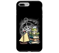 Maritim Niños Niño Niña Niño Rana Bote Brújula Viaje Carcasa para iPhone 7 Plus/8 Plus