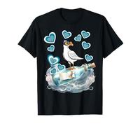 Maritim Retro Gaviota Gaviotas Botella Post Mar Marineros Niño Camiseta