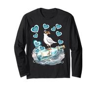 Maritim Retro Gaviota Gaviotas Botella Post Mar Marineros Niño Manga Larga