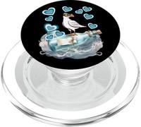 Maritim Retro Gaviota Gaviotas Botella Post Mar Marineros Niño PopSockets PopGrip para MagSafe