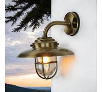 Marítimo Lámpara Exterior IP64 Latón Cristal E27 Wandleuchte Casa Hof Balcón