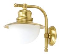 Marítimo Luz de Pared Pella Mattes Cristal Latón Lámpara Exterior Terraza Casa