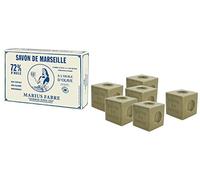 Marius Fabre - Jabón de Marsella, 72 % de aceite de oliva - caja de 6 x 400 g