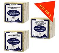Marius Fabre - Jabón de Marsella al aceite de oliva, pastilla de 600 g - Juego de 3 pastillas de 600 g