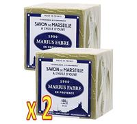 Marius Fabre - Jabón de Marsella con aceite oliva Cube de 400 g - Lote de 2 cubos de 400 g