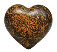 Mariyam Jasper Crystal Heart Palm Stone - Piedra de masaje de bolsillo para el equilibrio natural de los chakras del cuerpo, curación de Reiki y rejilla de cristal