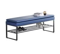 MARIYCH - Banco de almacenamiento de zapatos de 2 niveles con cojín de piel sintética, elegante organizador de entrada, patas de metal duraderas, zapatero tapizado para pasillo y sala de estar