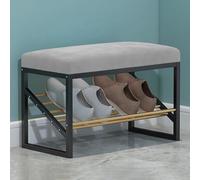 MARIYCH Banco de Almacenamiento de Zapatos tapizado para Entrada, Banco otomano al Final de la Cama con Estructura de Metal, para la Entrada del Dormitorio, el vestíbulo y la Sala de Estar