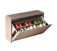 MARIYCH Banco de Almacenamiento de Zapatos, Zapatero, Organizador de Zapatos para Entrada, Banco con Puerta, Asiento tapizado de Cuero, Marco de Madera Maciza, para Dormitorio y Sala de Estar