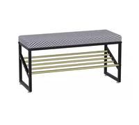 MARIYCH - Banco de entrada con almacenamiento de zapatos, zapatero tapizado de lino para pasillo, dormitorio y sala de estar, muebles elegantes y funcionales