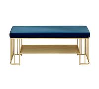 MARIYCH - Banco organizador de zapatos tapizado de terciopelo de 2 niveles para entrada, dormitorio, vestíbulo, sala de estar, elegante solución de almacenamiento para zapatos y accesorios