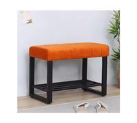MARIYCH - Banco tapizado de terciopelo con estante de almacenamiento de zapatos, elegante mueble de entrada y dormitorio, organizador multifuncional para pasillo, decoración moderna para sala de estar