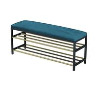 MARIYCH - Banco tapizado de terciopelo para almacenamiento de zapatos, otomana de 3 niveles con zapatero, elegante asiento de extremo de cama para sala de estar, pasillo, organización de entrada