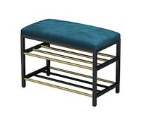 MARIYCH - Banco tapizado de terciopelo para almacenamiento de zapatos, otomana de entrada de 3 niveles con estante, elegante asiento de extremo de cama para sala de estar, organizador que ahorra