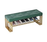 MARIYCH Banco tapizado para Almacenamiento de Zapatos de Entrada, Banco otomano de Terciopelo con Estante para Zapatos para el Extremo de la Cama, Ventana, Dormitorio, Sala de Estar y vestíbulo