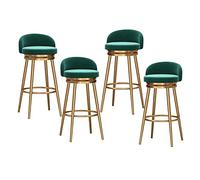 MARIYCH Juego de 2 taburetes de Bar Moderno Giratorio Altura Pub, Silla Alta Comedor con Asiento Terciopelo Giratorio 360°, Respaldo mostrador sin Brazos