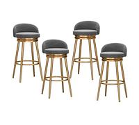 MARIYCH Juego de 2 taburetes de Bar Moderno Giratorio Altura Pub, Silla Alta Comedor con Asiento Terciopelo Giratorio 360°, Respaldo mostrador sin Brazos