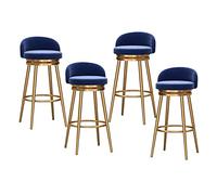 MARIYCH Juego de 2 taburetes de Bar Moderno Giratorio Altura Pub, Silla Alta Comedor con Asiento Terciopelo Giratorio 360°, Respaldo mostrador sin Brazos