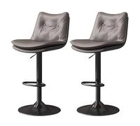 MARIYCH Juego de 2 taburetes de Bar, sillas de Bar giratorias de Piel sintética con Respaldo para Barra y Altura de mostrador, Silla de Pub de Altura Ajustable, taburetes Altos de Cocina