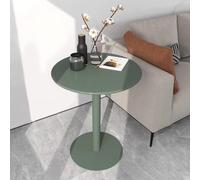MARIYCH Mesa de Bar pequeña, Alta y Redonda, Mesa de cóctel con Tablero y Base de Metal, Mesa Auxiliar Multifuncional para Pub, Bar, Comedor, bistró, cafetería, Patio, Exterior, Verde (40 x 40 x 72