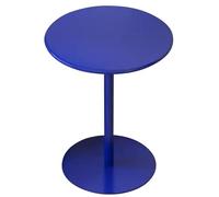MARIYCH Mesa de Bar Redonda, Mesa de Bar de bistró con Tablero de Metal y Base Estable, Mesa Auxiliar Circular Alta para cócteles, Ideal para casa, Oficina, Comedor al Aire Libre, Azul (48 x 48 x 72