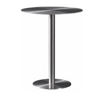 MARIYCH Mesa de Bar Redonda, Moderna Mesa Alta de Acero Inoxidable para cócteles, Pubs, café, té, Comedor, bistró, Mesa de Comedor Alta (60 x 60 x 105 cm)