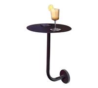 MARIYCH Mesa de Pub Redonda de 40 cm/50 cm, Color Negro, para Montar en la Pared, para cóctel, bistró, Comedor Moderno de Mediados de Siglo, pequeño Escritorio de Pared para cafetería, hogar, Cocina