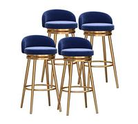 MARIYCH Sillas de Bar de Altura de mostrador, taburetes de Terciopelo, sillas de Comedor Modernas tapizadas con Patas de Metal para Cocina, Comedor, Restaurante, Juego de 4, Color Verde