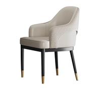 MARIYCH Sillas de Comedor Modernas Sillas de Cocina tapizadas, Silla Decorativa de Ocio de Cuero sintético de Mediados de Siglo, Sillón Lateral de Sala de Estar con Patas de Metal
